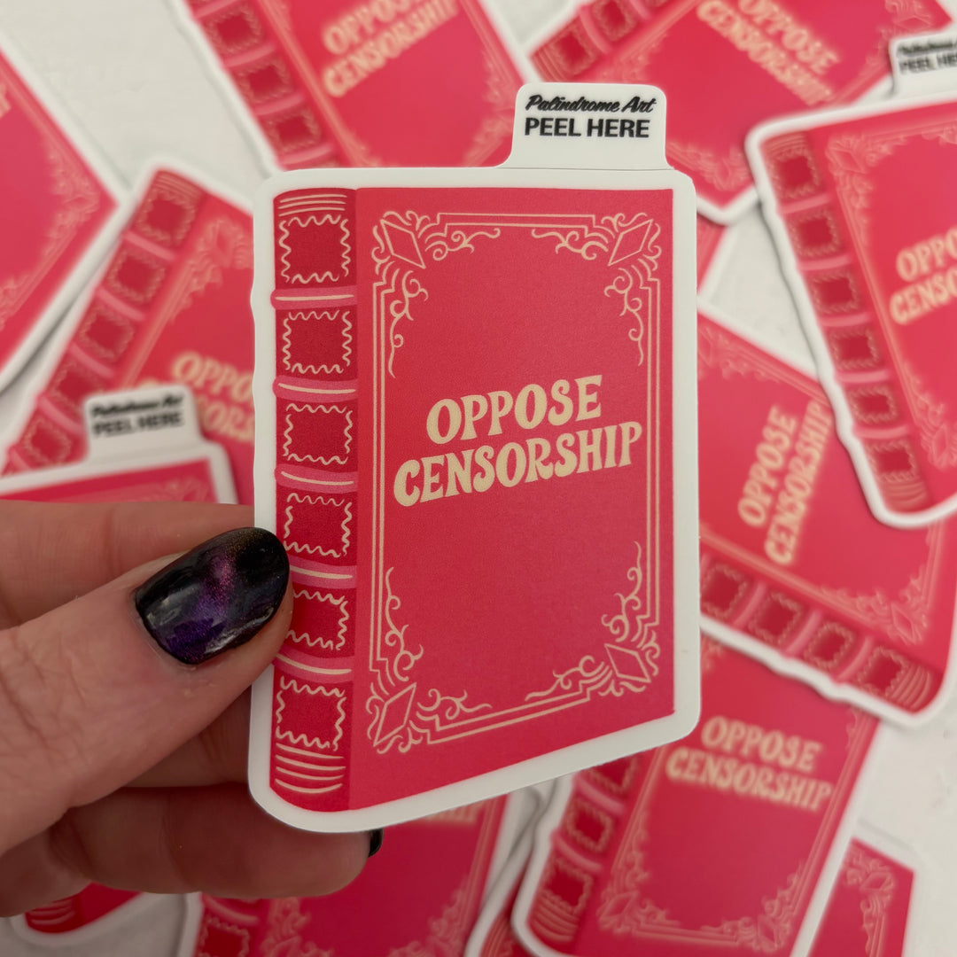 Oppose Censorship Vinyl Sticker