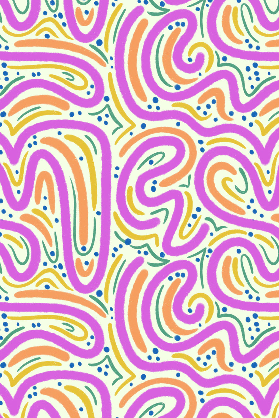 Colorful wavy pattern on a white background