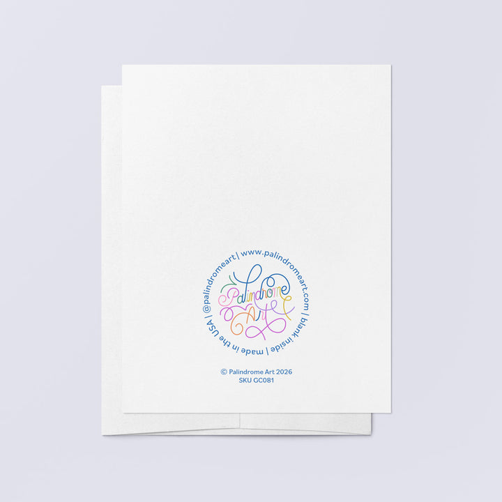 Back of greeting card