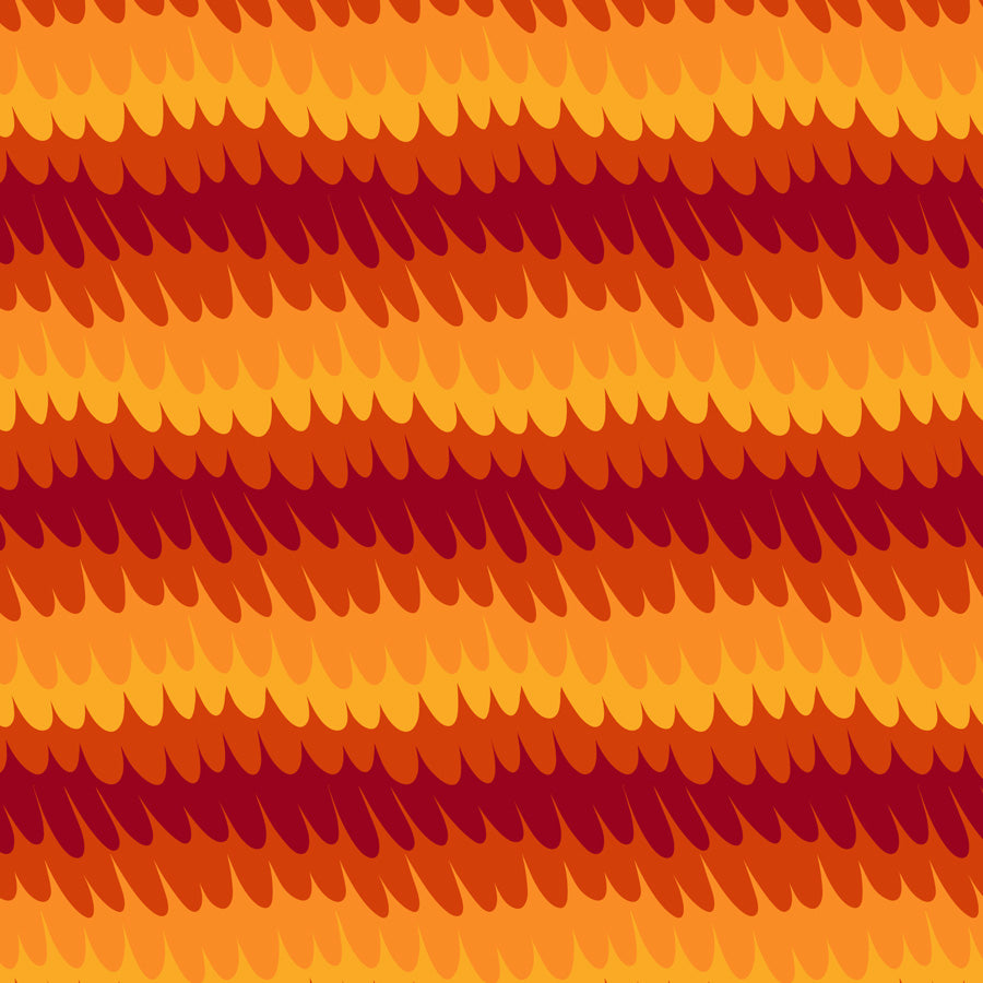 Wavy pattern in shades of orange and red
