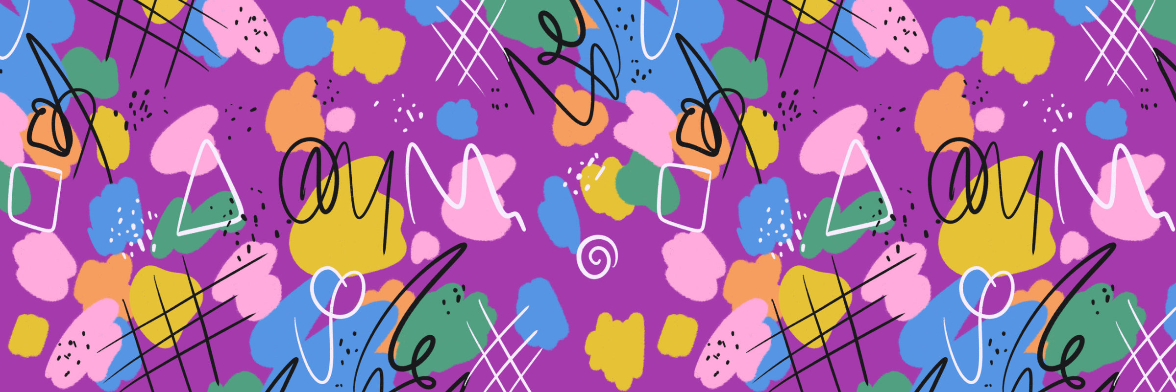 Colorful abstract pattern on a purple background
